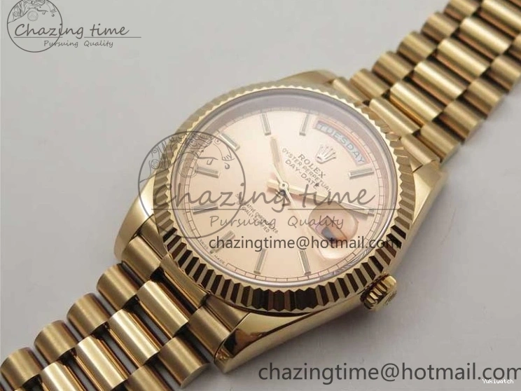 on 904 228239 Day-Date Version Dial President Stick Markers A2836 Bracelet RG RG RG New BP Dial 40mm 0313